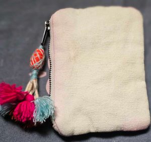 Boho Beaded Embroidered Pouch
