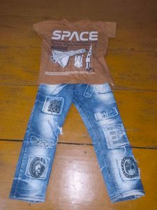 Space T-Shirt & Jeans Set