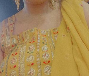 wedding wear Beautiful  Kurta Set with yellow Du
