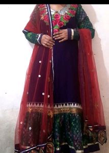 Partywear Long Frock Set Of 3 💜