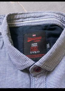 Men's Blue Checkered Casual Shirt