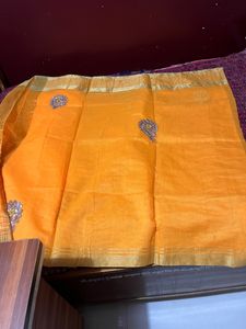 The Most Beautiful Orange Cotton Silk Saree