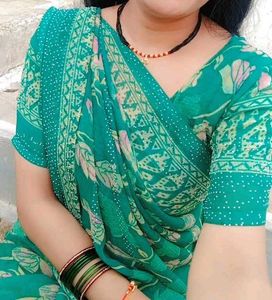 Beautiful Green Floral Saree