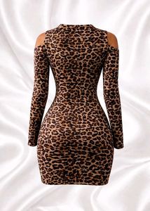 🦁 Leopard Print Bodycon Dress