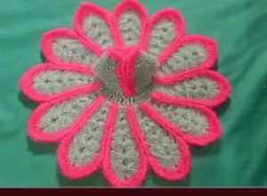 Handmade Woolen Flower Applique