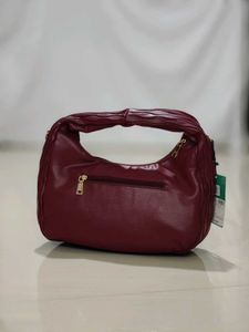 Stylish Maroon Hobo Bag