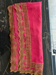 rose golden colour saree
