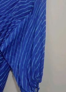 Blue🔵Striped Frock Dress For 34 Bust