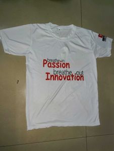 White T-Shirt with "Passion Innovation" Print
