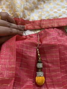 Organza Silk Pavadai Set For Girls