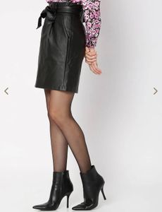 VERO MODA Black Faux Leather Skirt