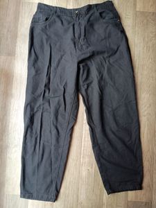 Wide Leg Black Denim