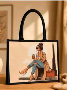 Trendy Tote Bag with Stylish Print