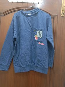 Blue Graphic Sweatshirt