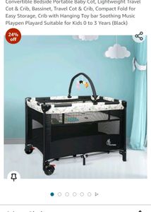 Convertible Bedside Portable Baby Cot