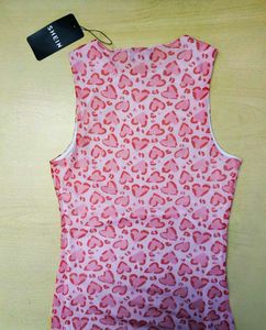 Semi-Sheer Split Dress