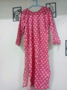 Pretty Pink Printed Kurta