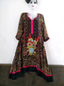 sale 🎉🎊Embroidered Brown Kurta