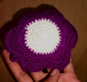 Crochet lipbalm holder  +pouch +flower keychains