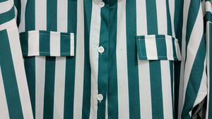 Vertical Stripe Button-Up Shirt