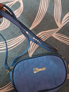 Blue Hexagon Crossbody Bag