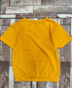 Calvin Klein Bright Yellow V-Neck Tee - L