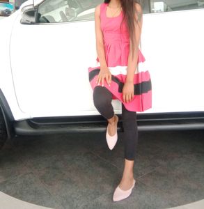 Cute Branded Pink Frock For Women
