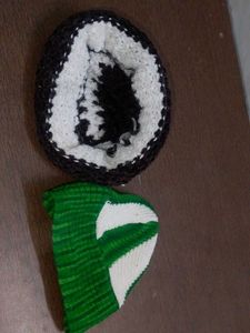 Handmade Knitted Beanies - Set of 2
