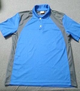 Men's Blue & Gray Polo Shirt