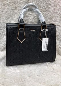 Aldo Black Textured Handbag