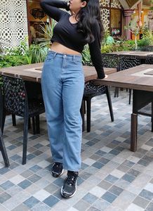 Black Vneck Full Sleeve Top