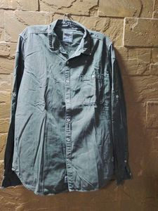 Stylish Men's Green Long Sleeve Shirt