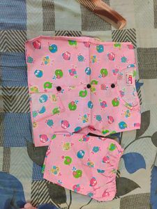 Cute Pink Cartoon Pajama Set