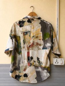 Artistic Print Oversized Shirt (Women)