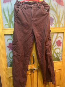 High Waist Cargo Jeans Small Size Female
