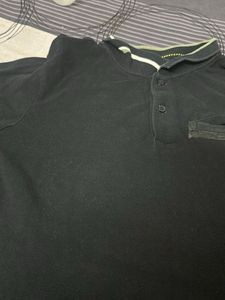 Black Short Sleeve Polo T-Shirt