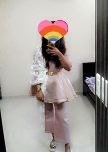 Pink Kurta Palazzo Set