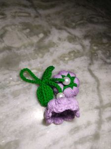 Crocheted Flower Hair Tie