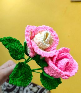Crochet Rose Flowers - Handmade set