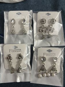 combo of 4 Fashionable Jhumka Earrings Set