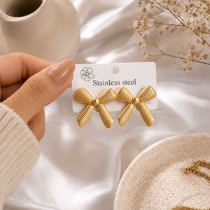 Gold Bow Earrings