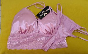 272 -- lace satin bikini 👙 set