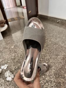 Silver Shimmey party heels