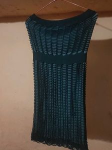 Teal Cutout Mini Dress