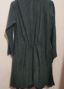 Charcoal Color Winter Dress For Girl Or Women