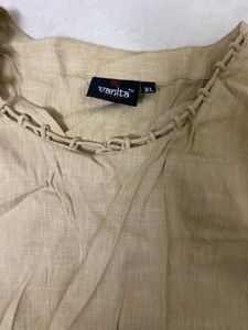 Beige Kurta with Bell Sleeves