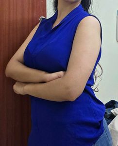 Vibrant Blue Sleeveless Blouse