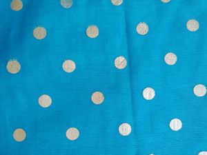 Blue Dots Saree