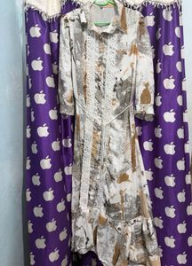 Abstract Print Maxi Dress