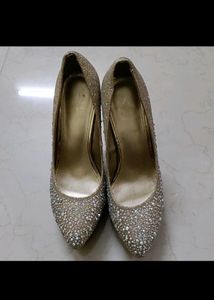 Rhinestones glitter heels